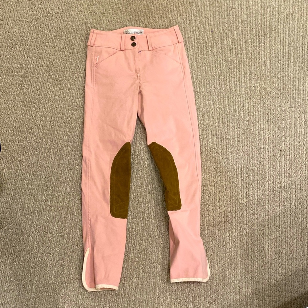Tailored sportsman’s kids pink riding breeches equestrian